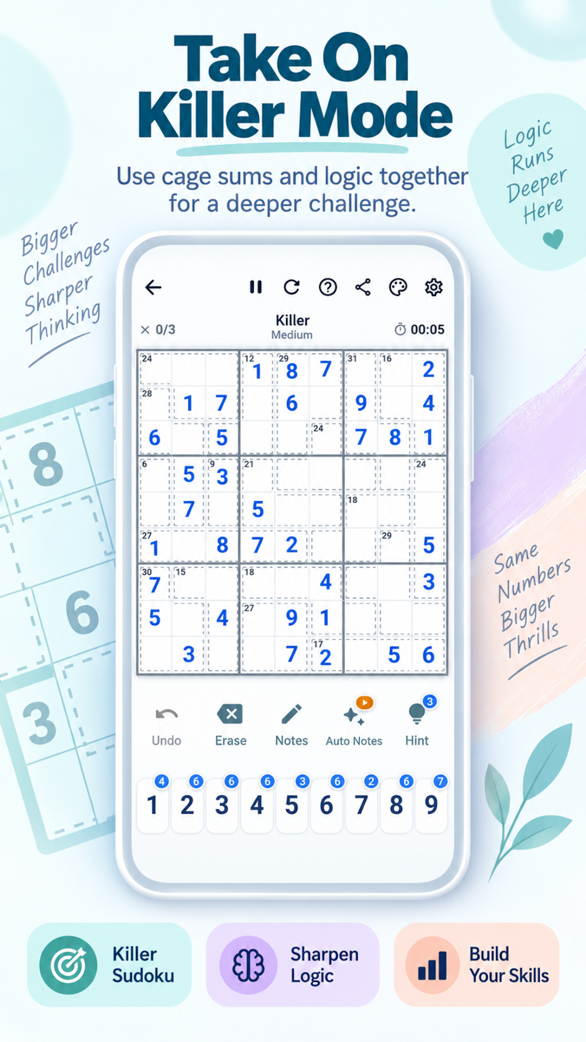 Killer Sudoku mode